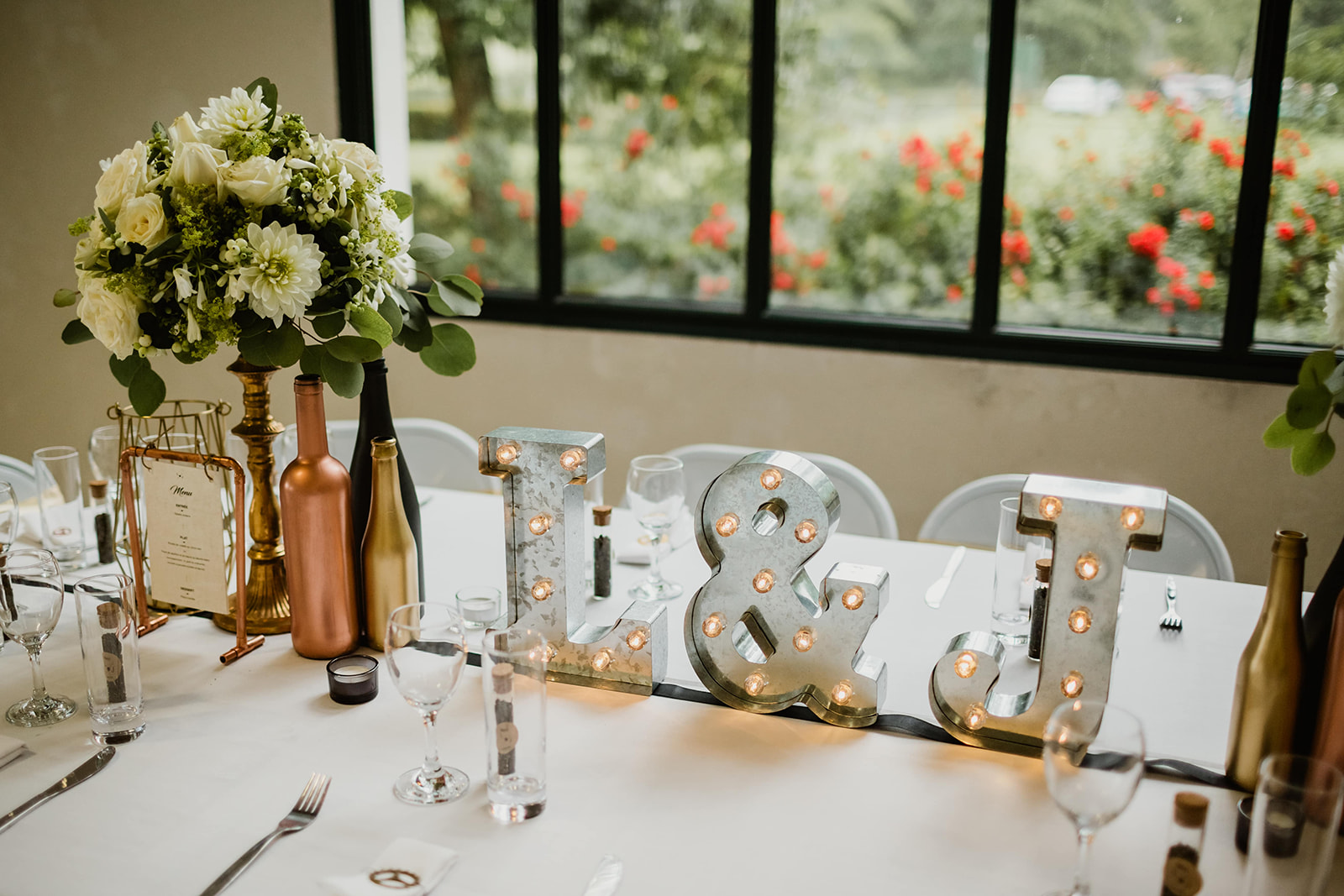 table des mariés initiales